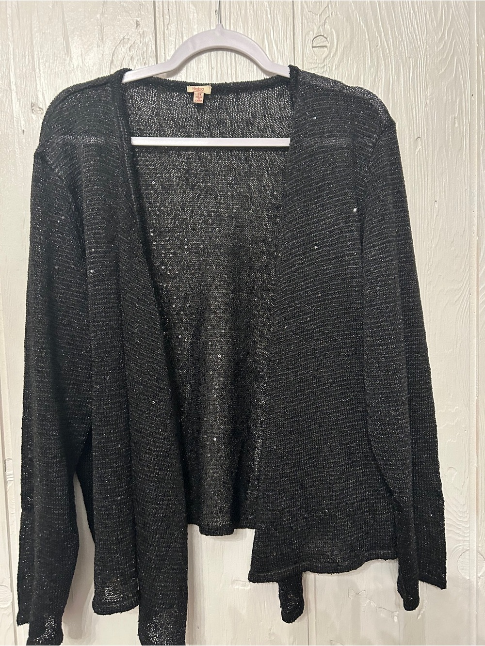 Reba black  Open-Front Women's evening Cardigan